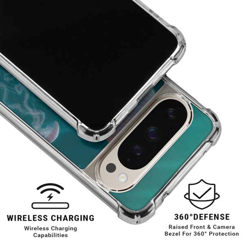 Blue Jellyfish by Vincent Hie Pixel 9/9 Pro Clear Case